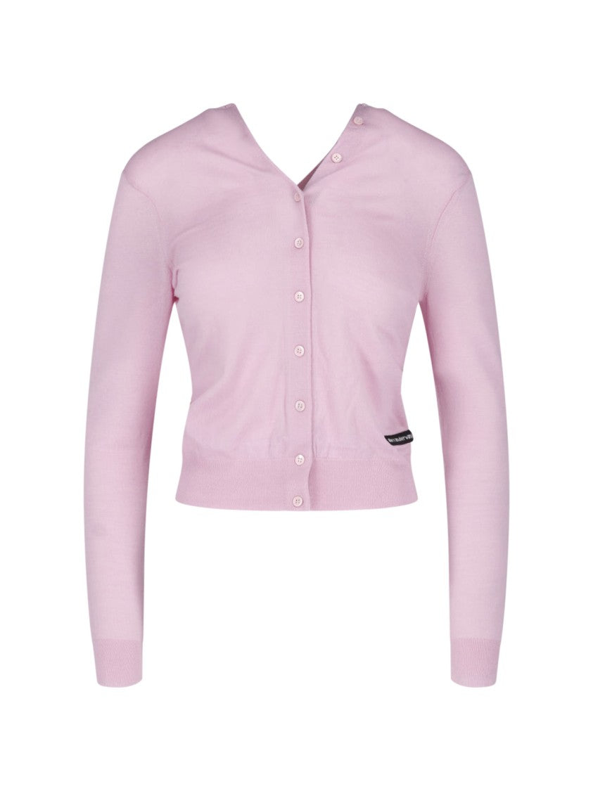 Alexander Wang Pink Wool Button Cardigan