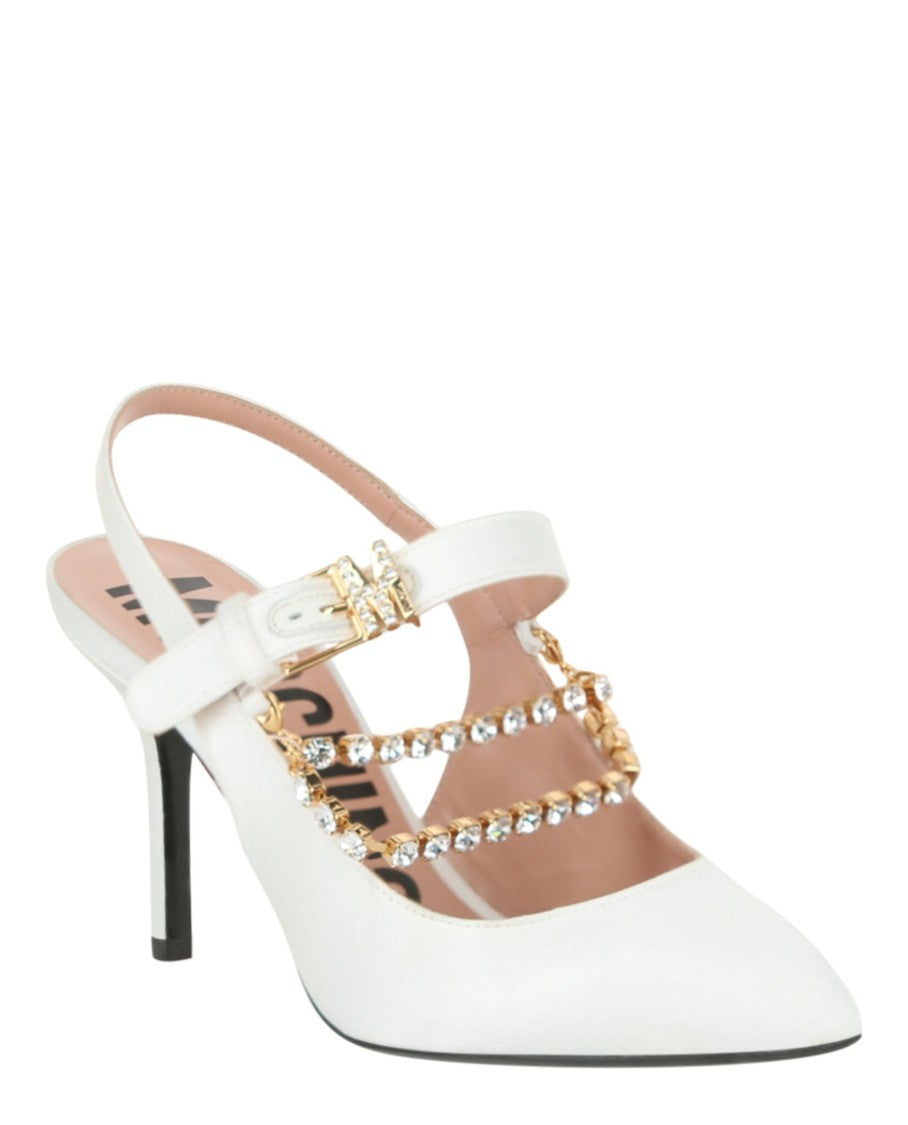 Moschino Rhinestone-Embellished Pumps