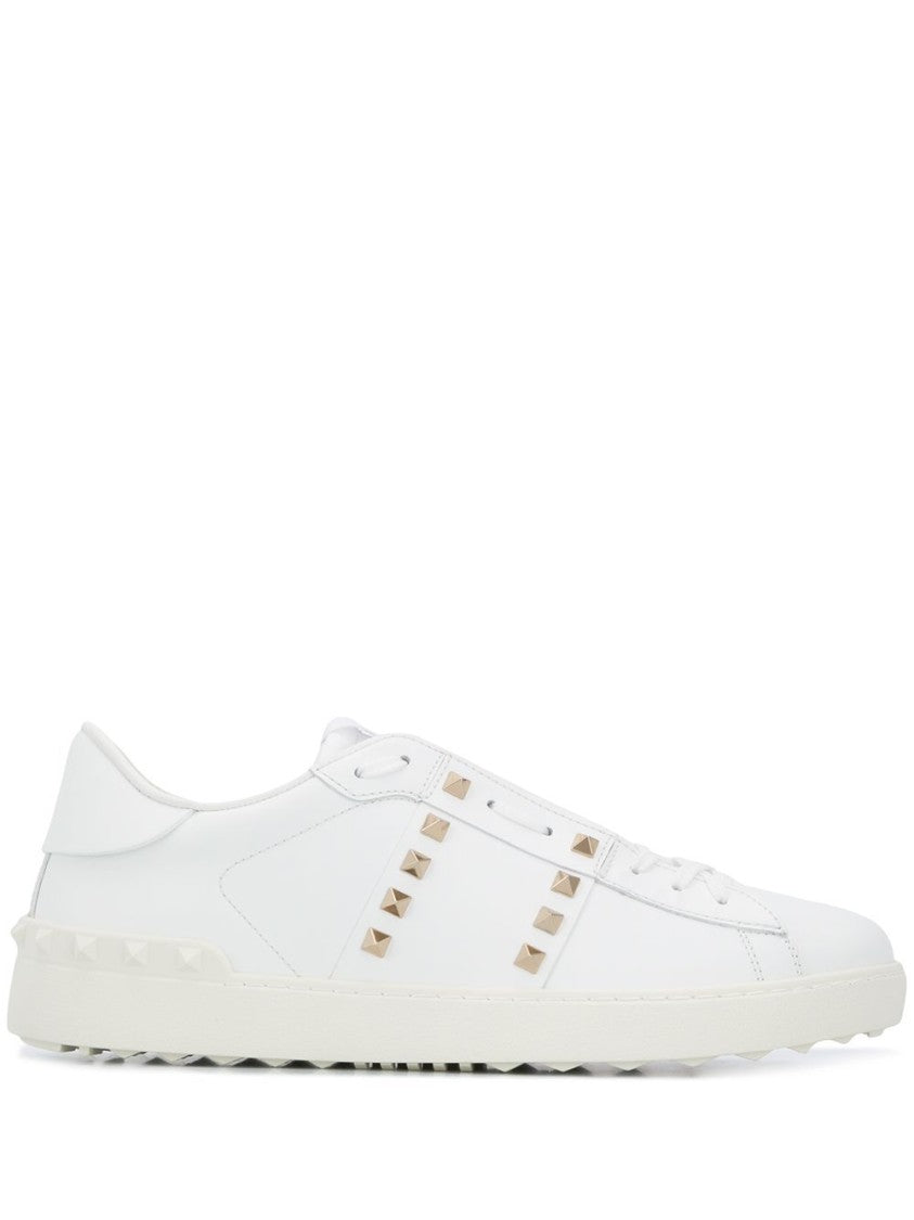 Valentino White Sneakers With Studded Detailing And Comfortable Fit