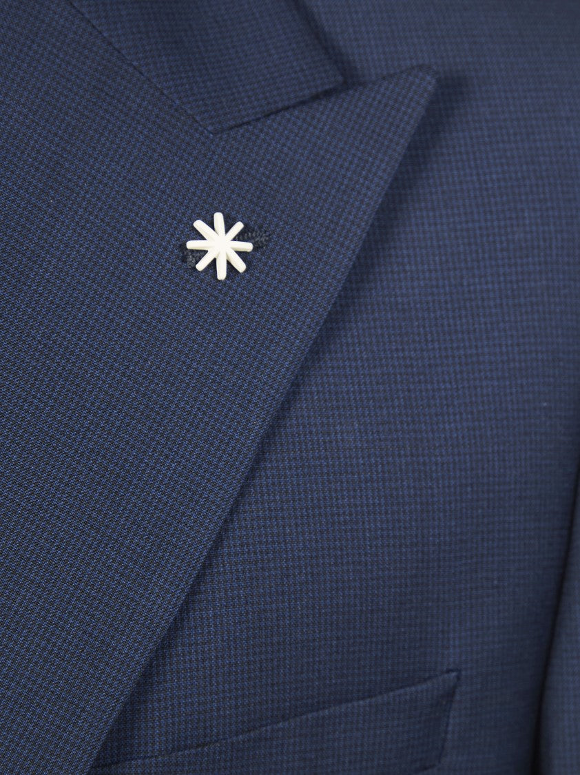 Manuel Ritz Microfantasia Tailored Texture Wool Suit