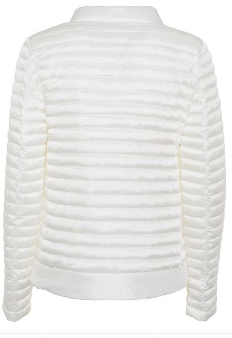 Save The Duck Cropped Quilted Jacket Front Zipper Round