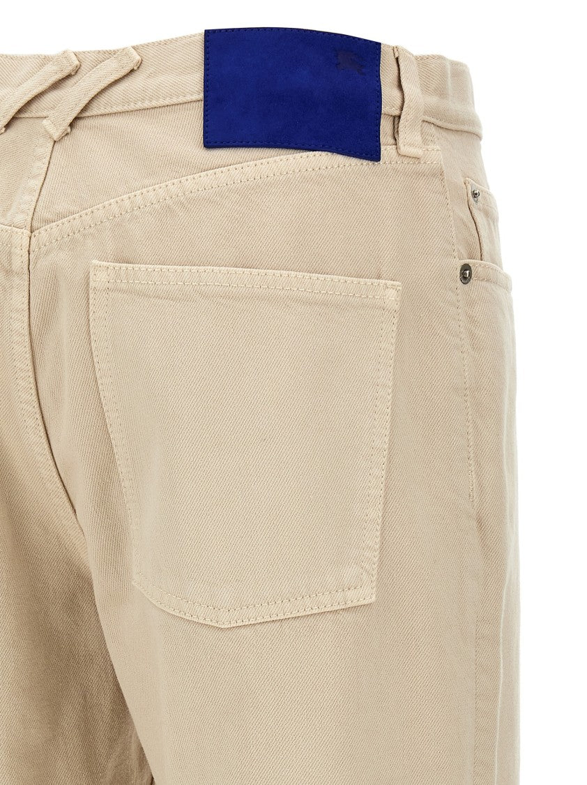 Burberry Light Beige Straight-Leg Denim Jeans