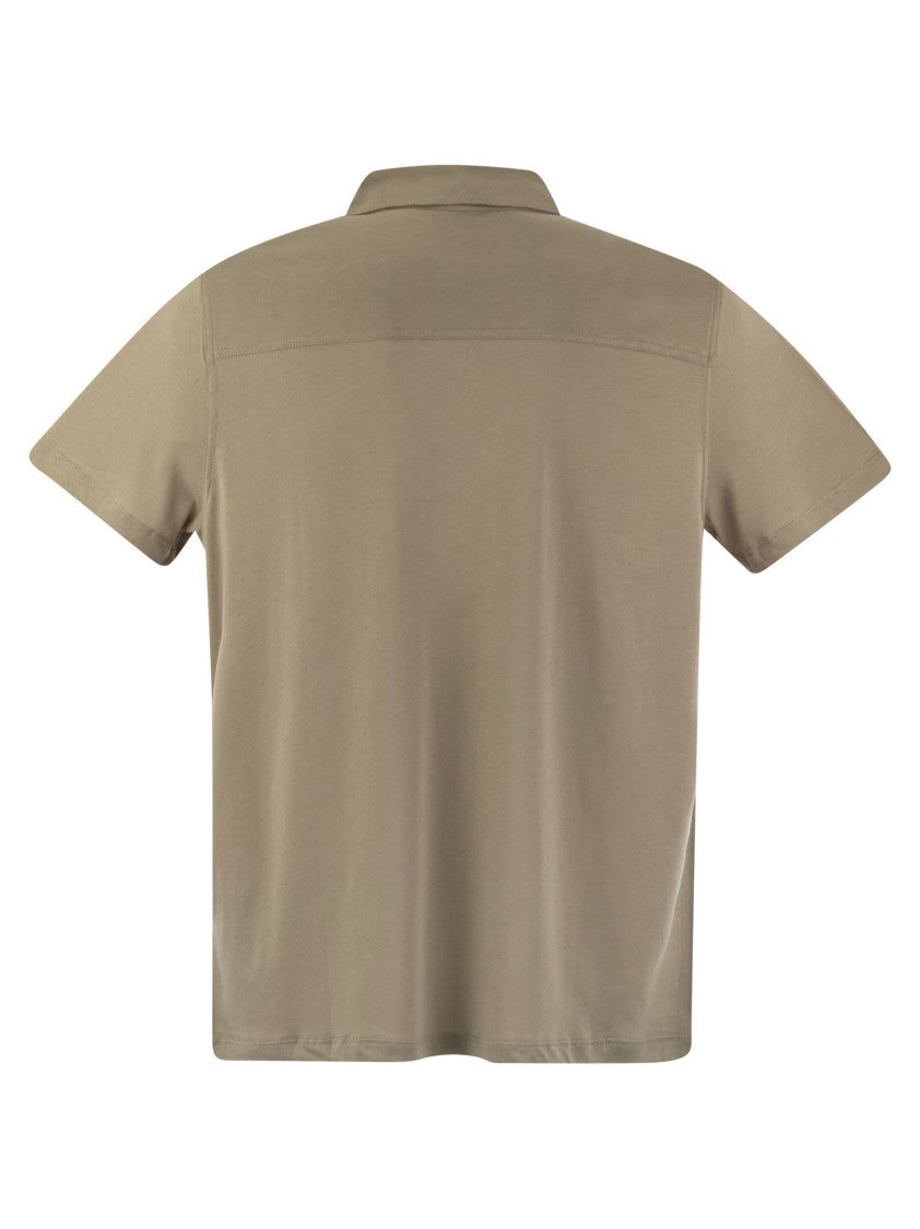 Majestic Short-Sleeved Polo Shirt In Lyocell
