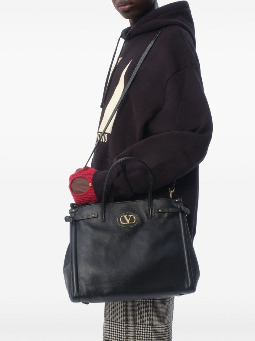 Valentino Drawstring Hood Sweatshirt With Bold Chez Print