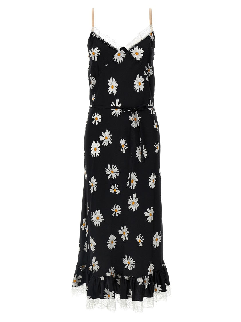 Moschino Silk Dress With Margherite Floral Print