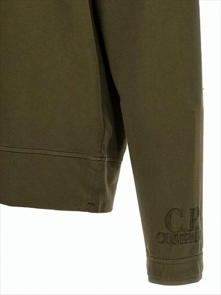 C.P. Company Half-Zip Pullover Knit Top With High Collar And Raglan Sleeves