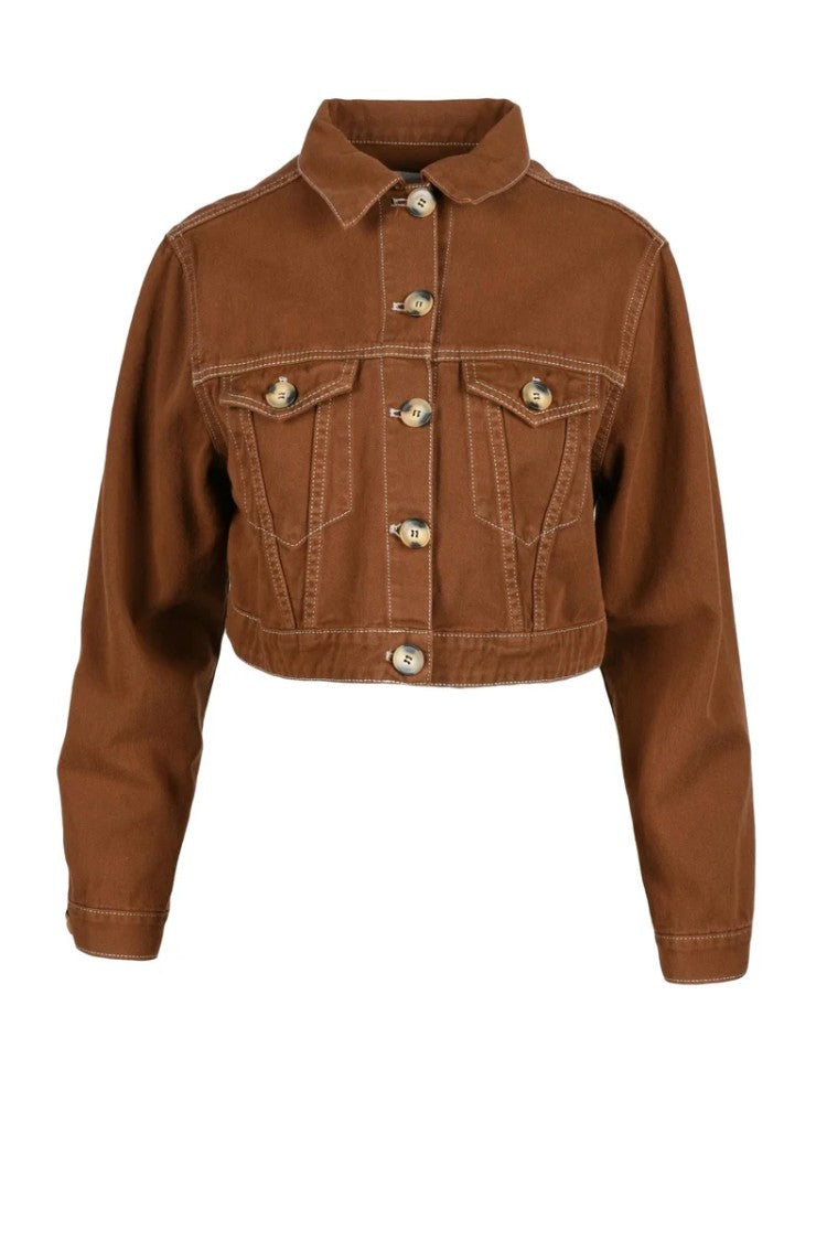 L Autre Chose Brown Cotton Jacket