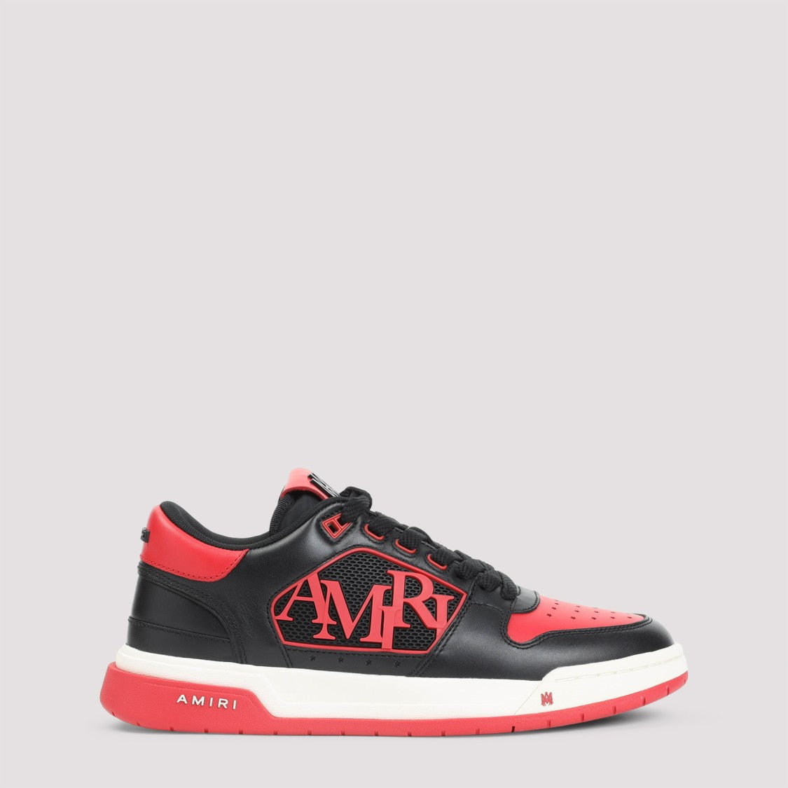 Amiri Red And Black Leather Sneakers