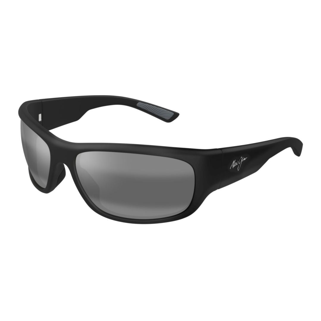 Maui Jim Maukele Rectangular Matte Black Sunglasses With Integrated Lenses