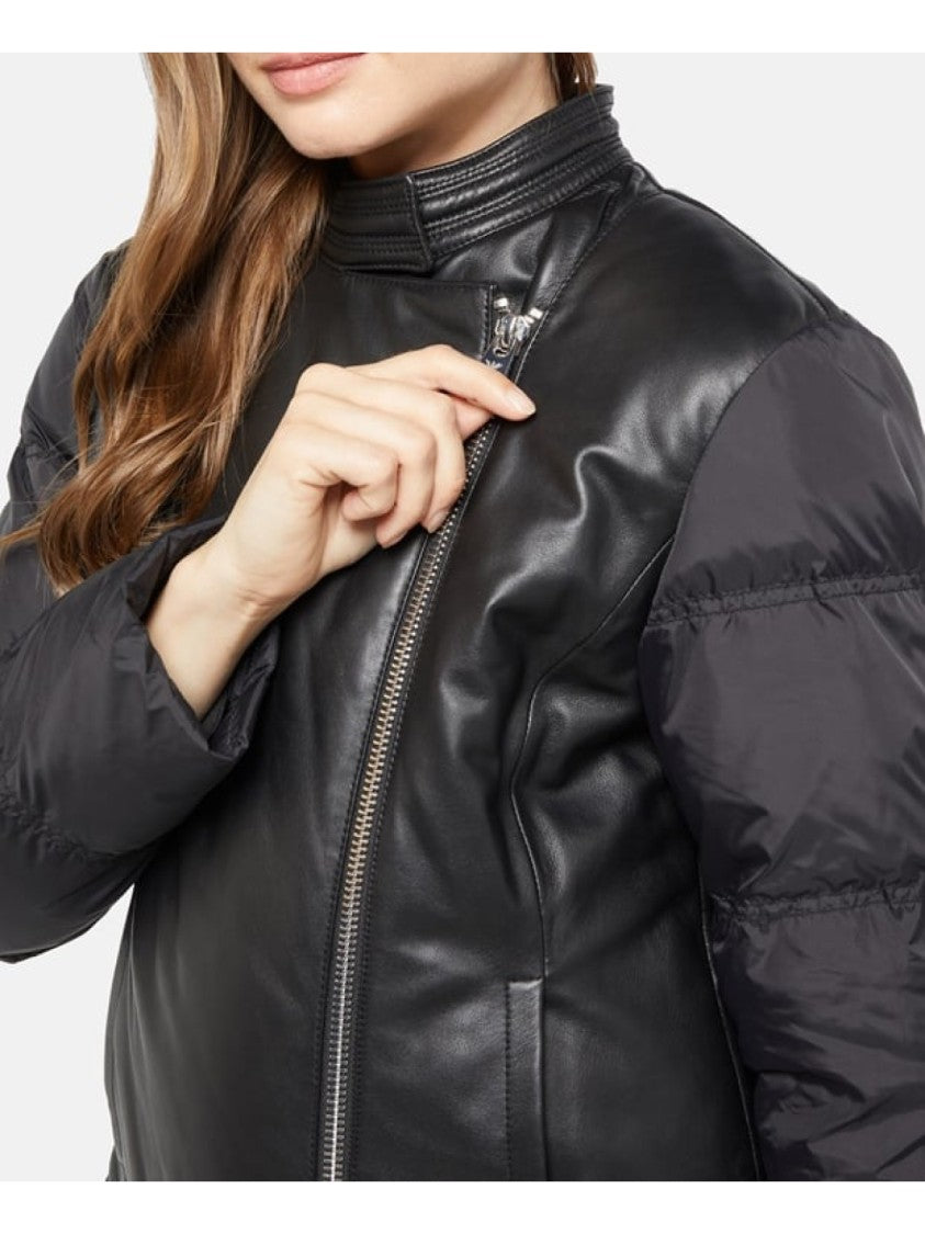 Emporio Armani Hybrid Leather Caban Jacket