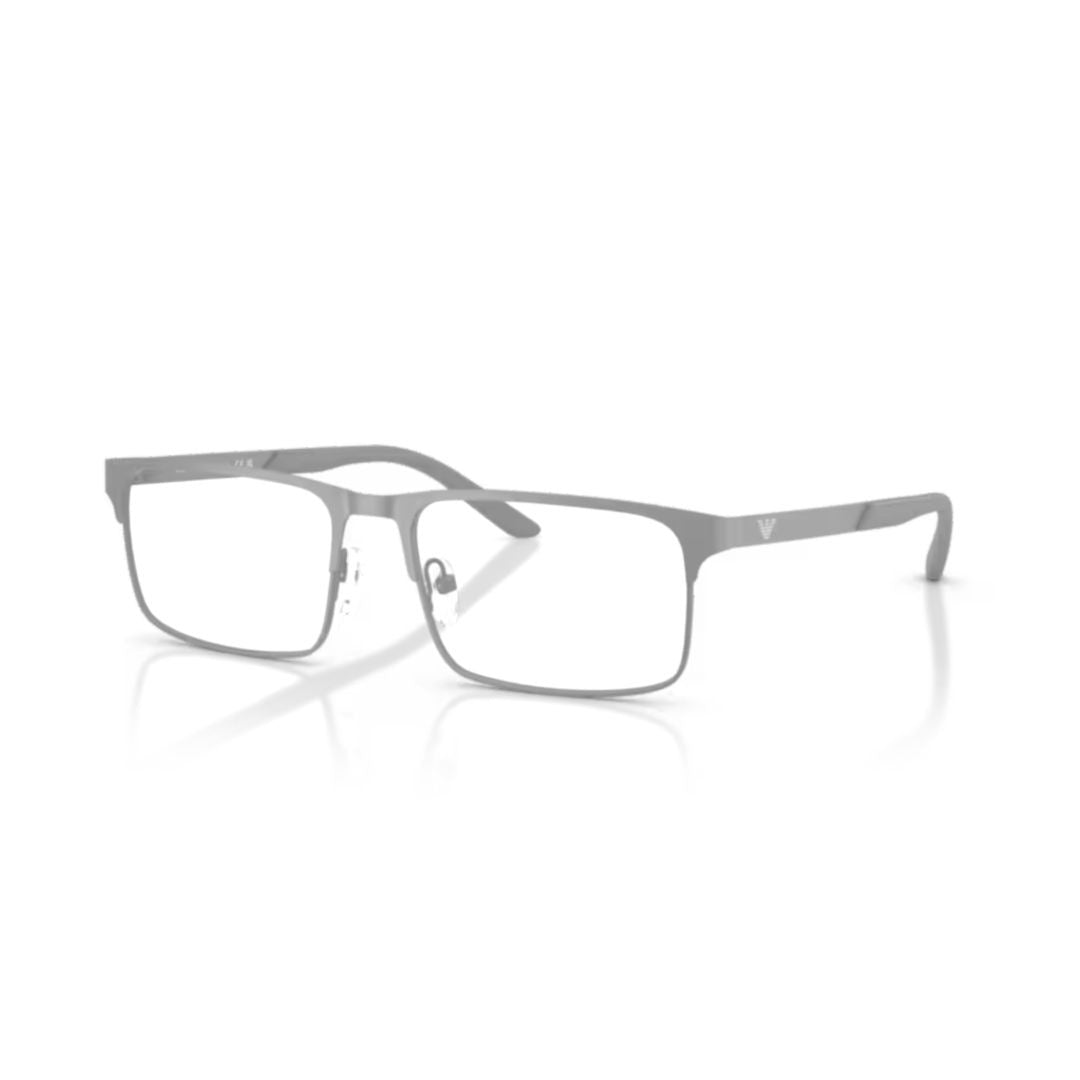 Emporio Armani 0Ea1170 Rectangular Grey Eyeglasses With Thin Metal Frame