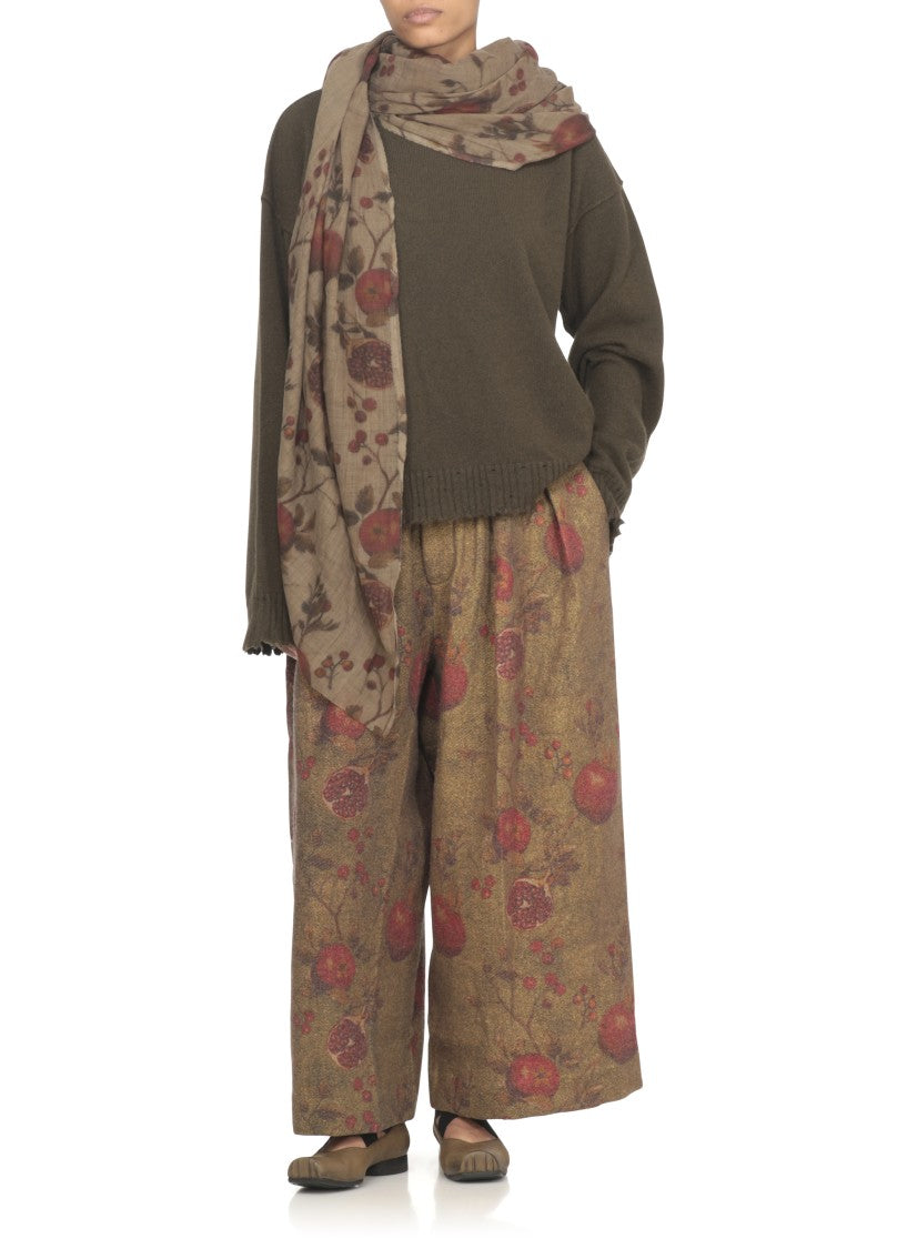 Uma Wang Round Neck Cashmere Sweater With Elastic Ribbed Trims