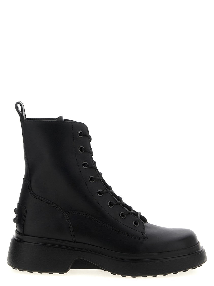 Tod's Leather Combat Boots