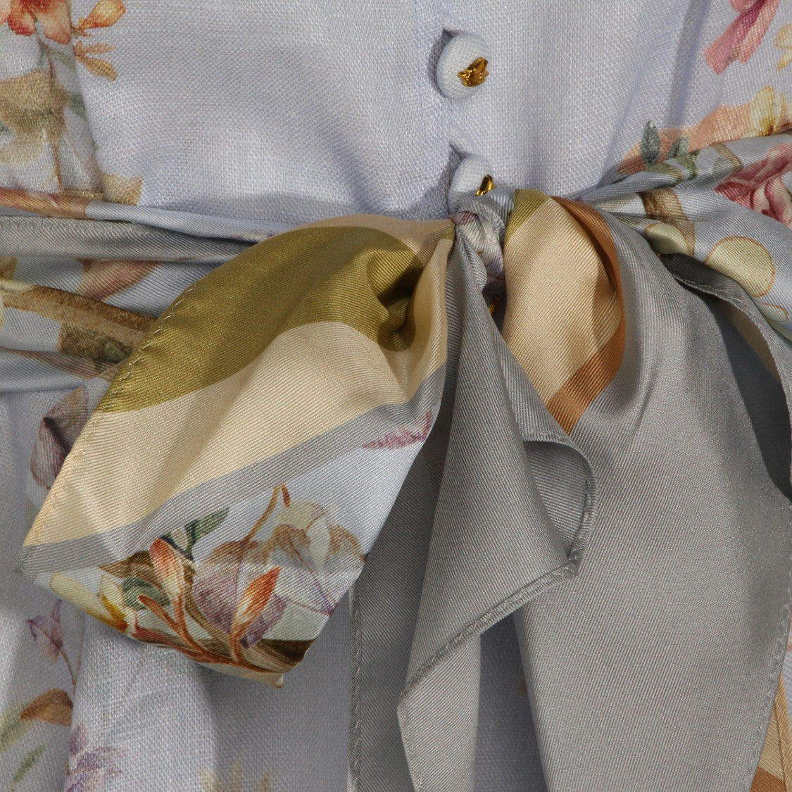 Zimmermann Floral-Print Mini Dress With High Neckline