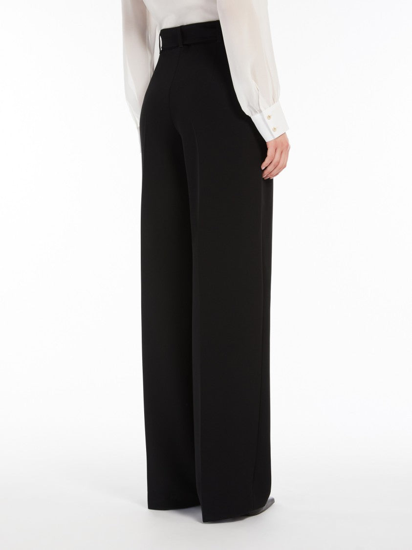 Max Mara Fluid Black Cady Trousers