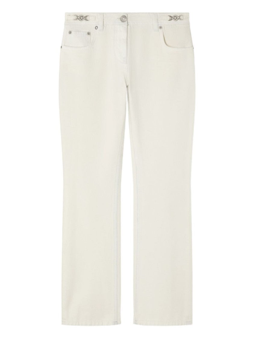 Versace Classic Straight-Leg Denim With Branded Leather Patch