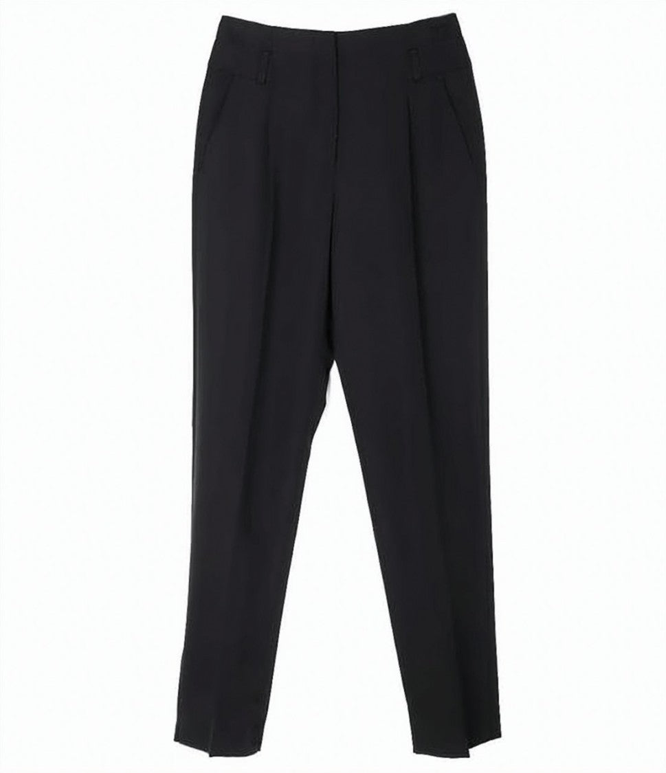 Max Mara Cropped Straight Pants With Mid-Rise Waist