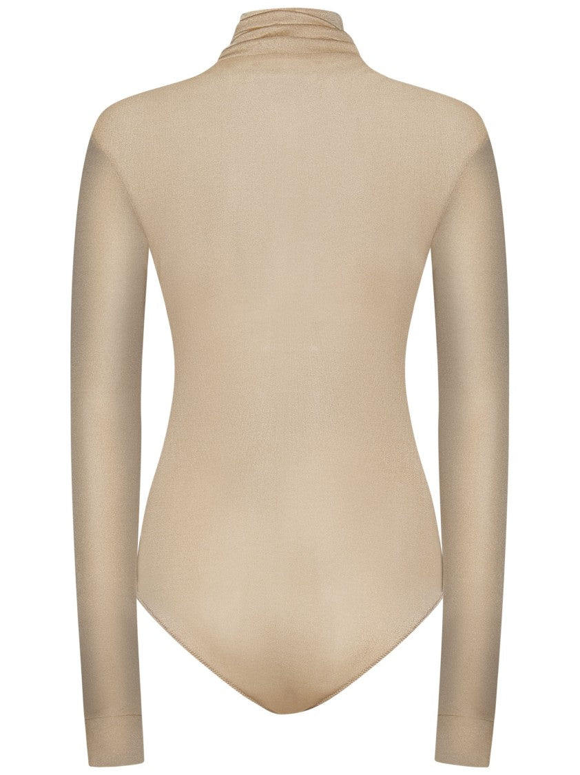 Maison Margiela Long-Sleeved Bodysuit With Turtleneck And Stitch Detailing