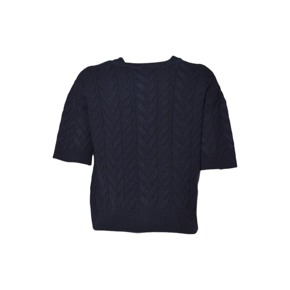 Max Mara Textured Cable Knit Cropped Sweater