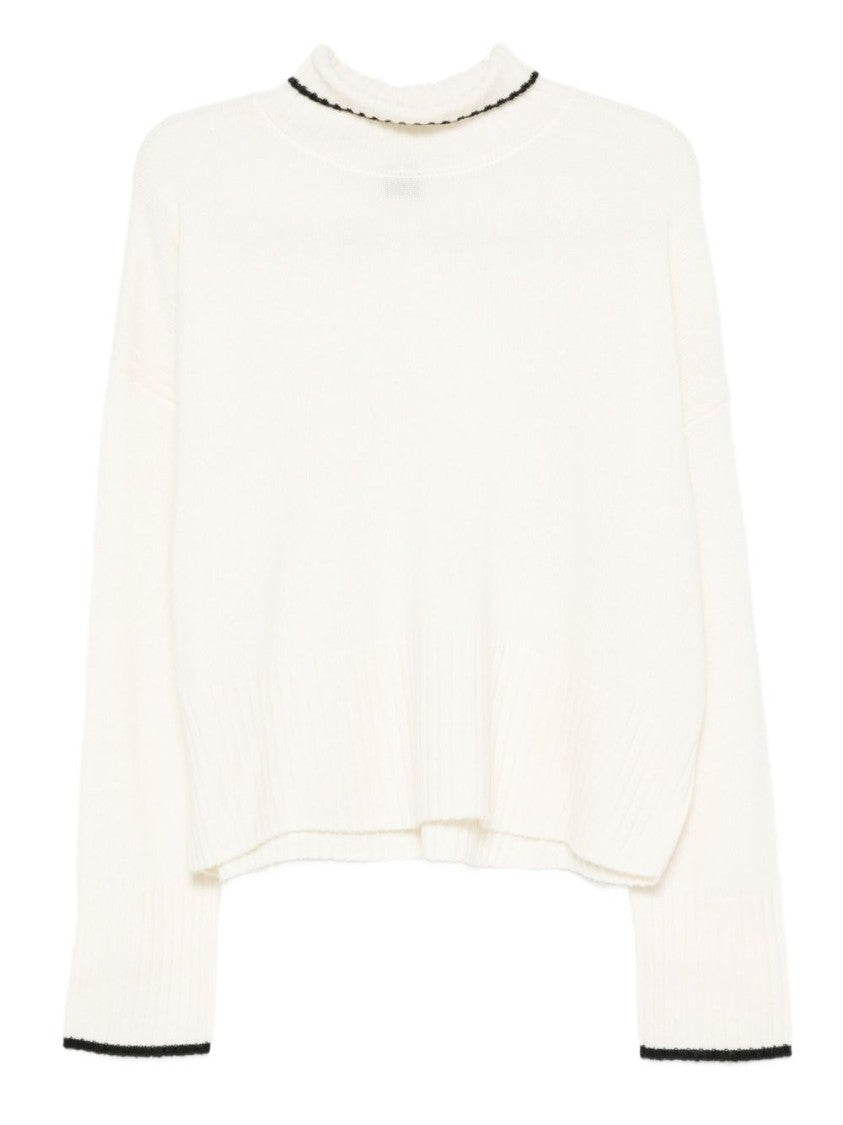 Pinko Loose-Fitting White Sweater