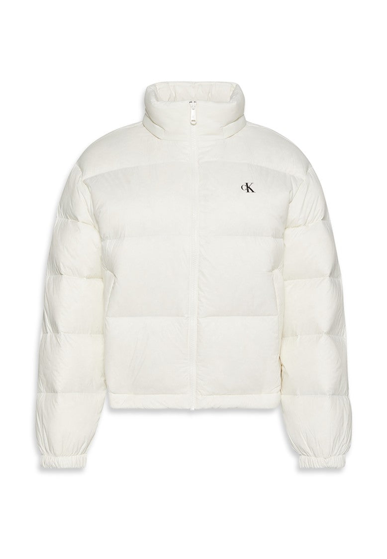 Calvin Klein Cropped Boxy Puffer Coat With Detachable Hood
