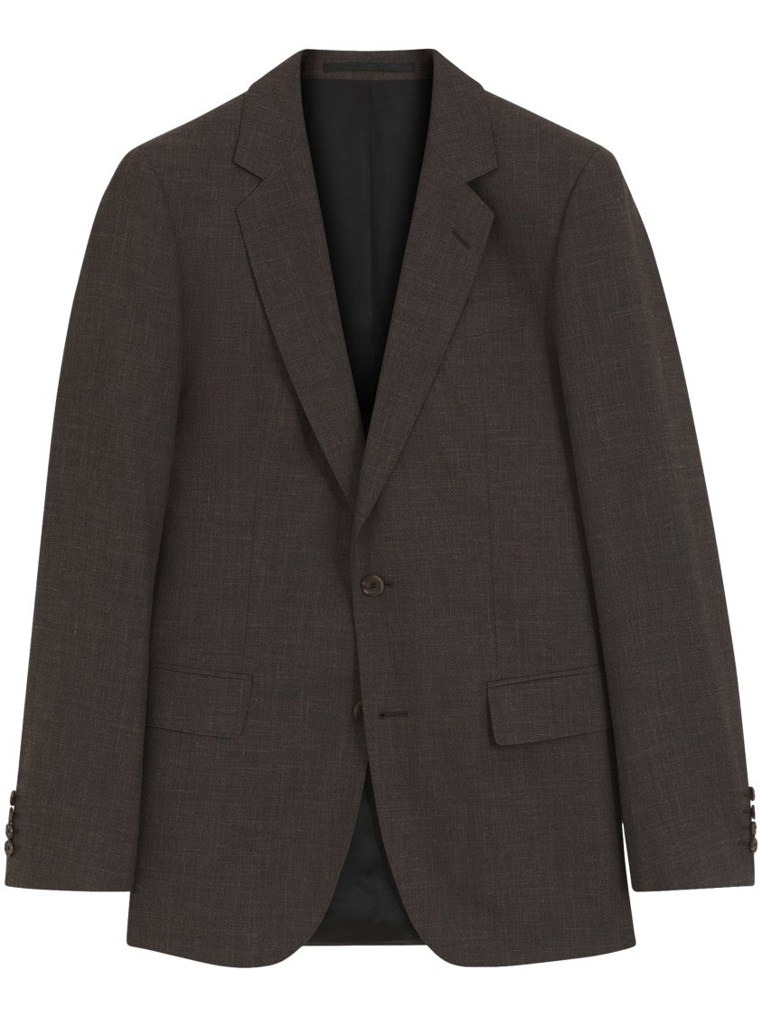 Boss Tailored Brown Suit Jacket With Notch Lapels