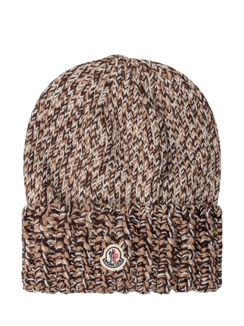 Moncler Classic Beige Hat With Rounded Crown And Curved Brim