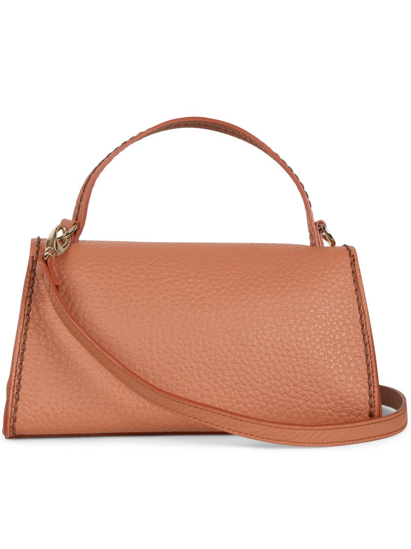 Visona` Blush Pink Queen Rectangular Structured Fabric Handbag
