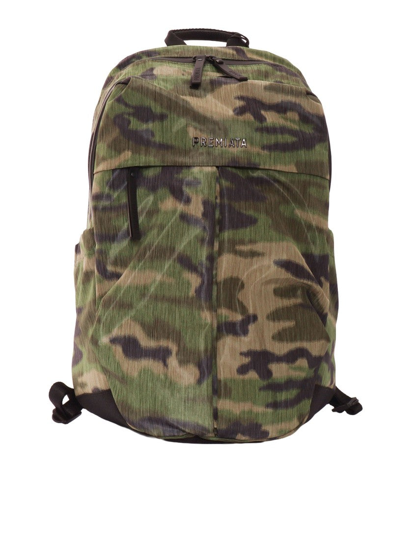 Premiata Wonder Camouflage Leather Accent Backpack