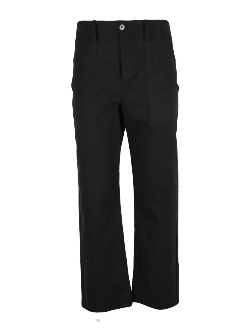 Black 961 Black Straight-Leg Cotton Pants