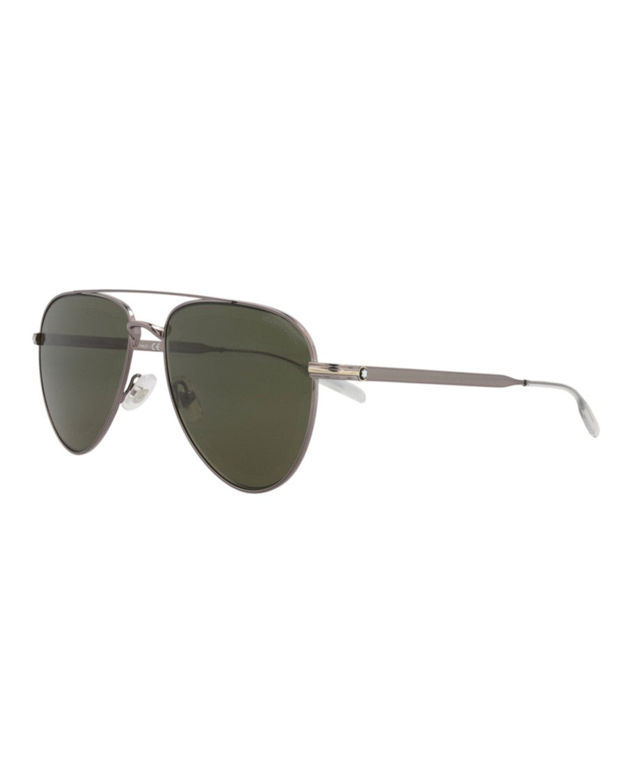 Montblanc Aviator-Frame Metal Sunglasses