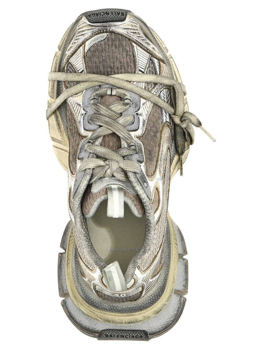 Balenciaga Chunky Lace-Up Sneakers In Layered Mesh And Polyurethane