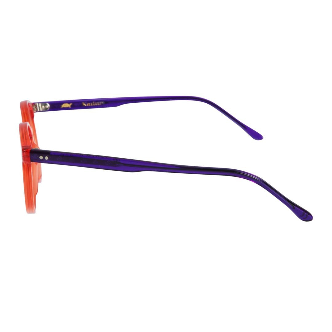 Kador Jonas/N-52 Translucent Orange Round Frame Kador Eyeglasses