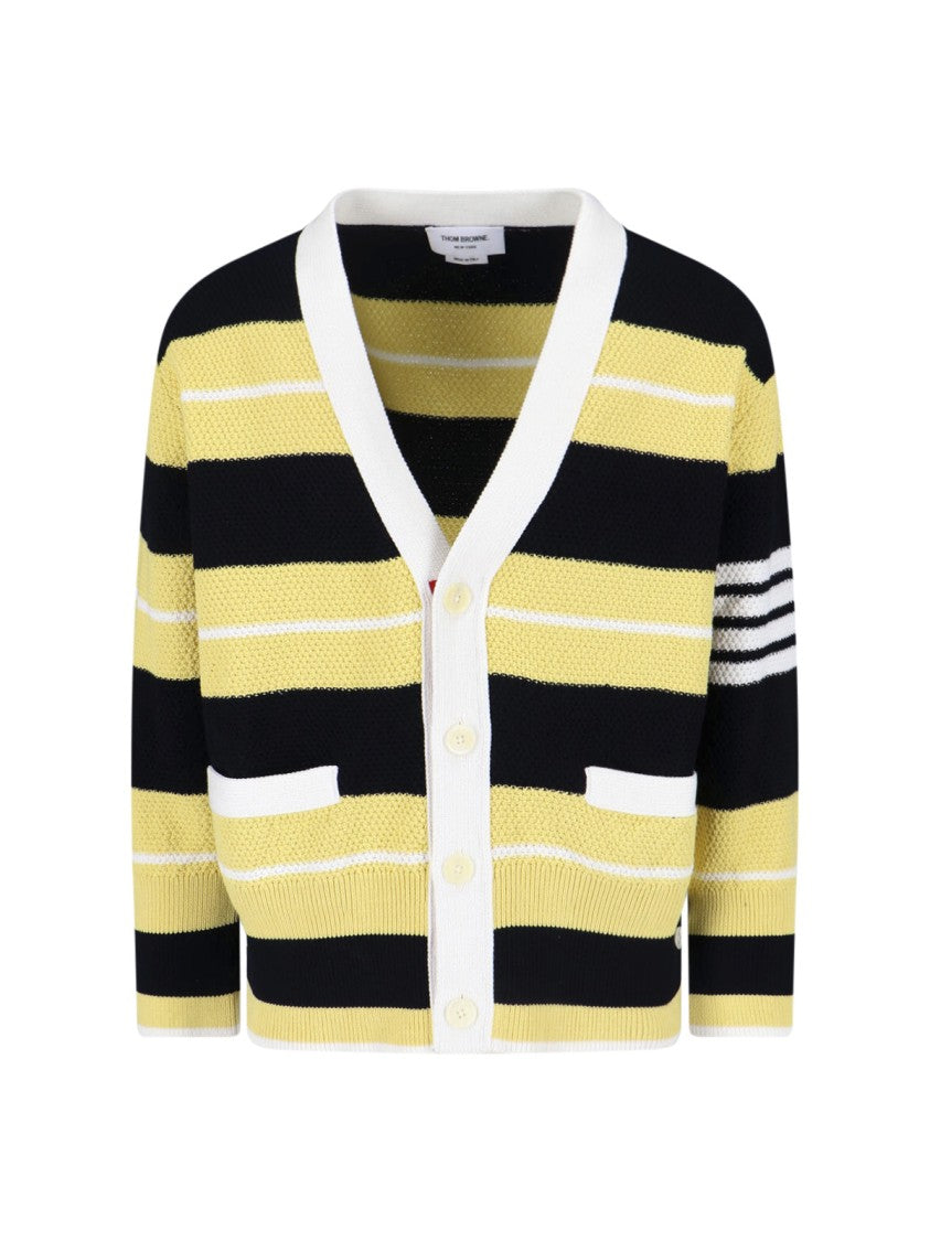 Thom Browne Striped Cardigan – Yellow