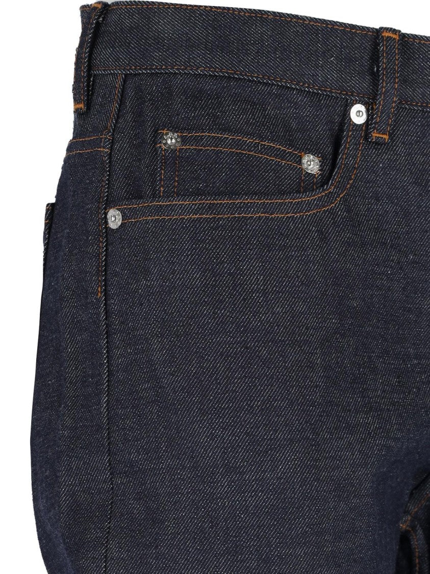 A.P.C. Blue High Waist Bootcut Denim Jeans