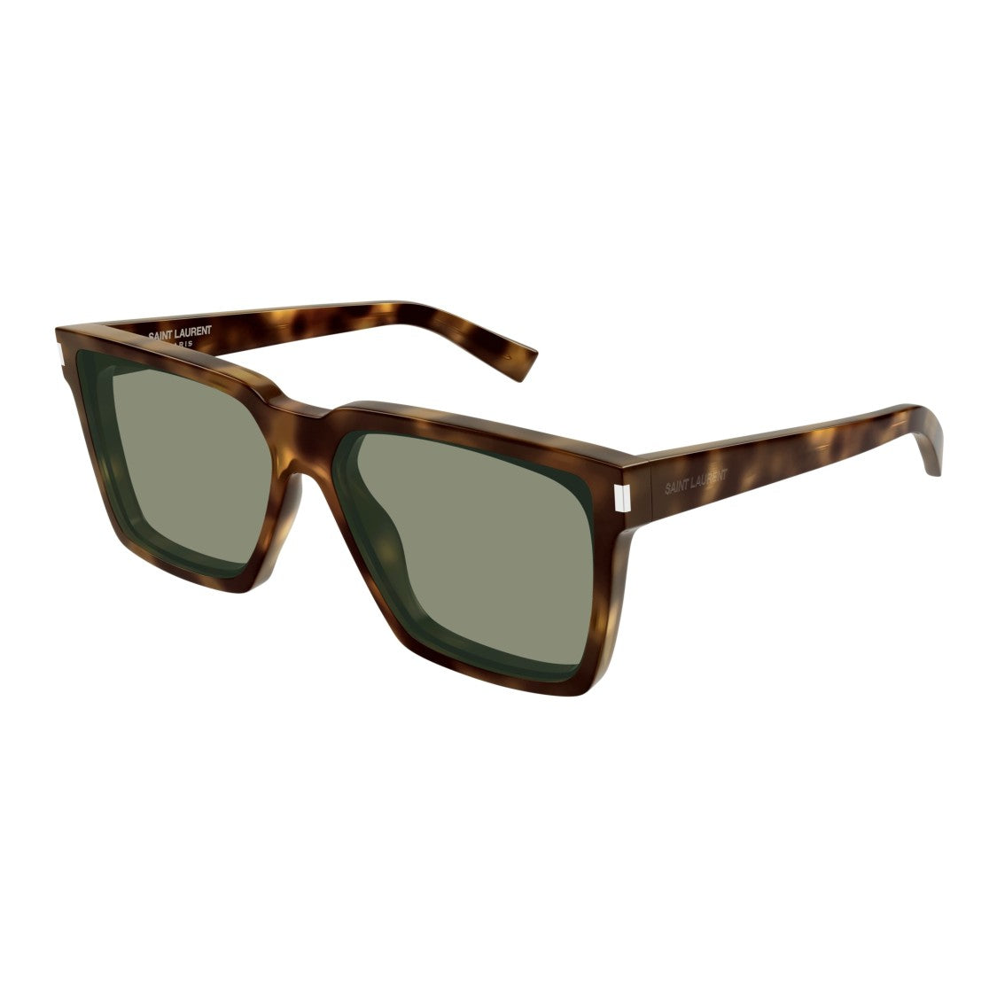 Saint Laurent Sl 610 Oversized Tortoiseshell Square Frame Sunglasses