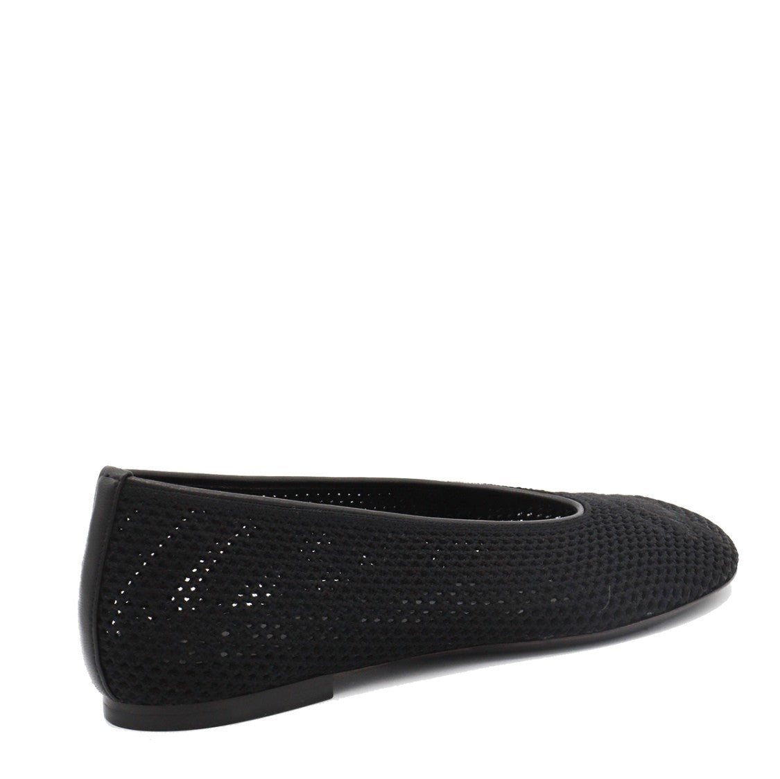 Burberry Black Leather Frontal Logo Flats