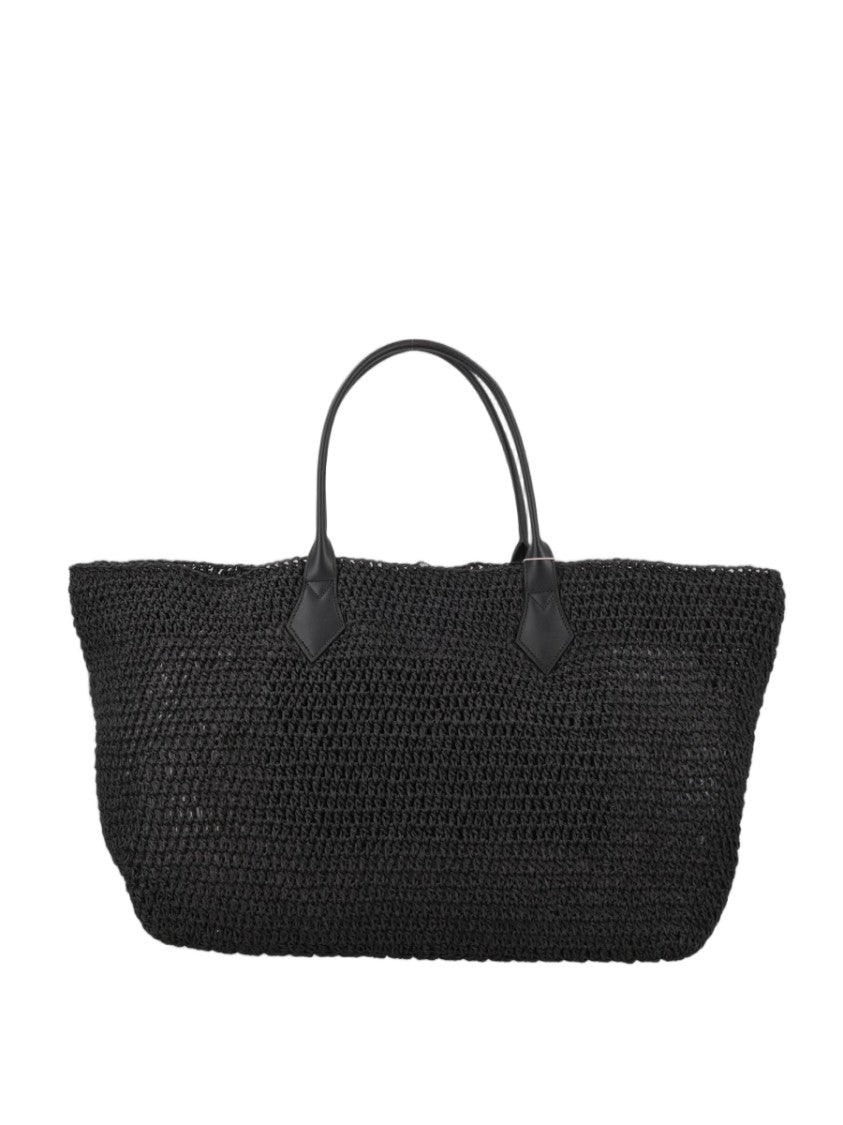 Vivienne Westwood Black Woven Paper Tote Bag