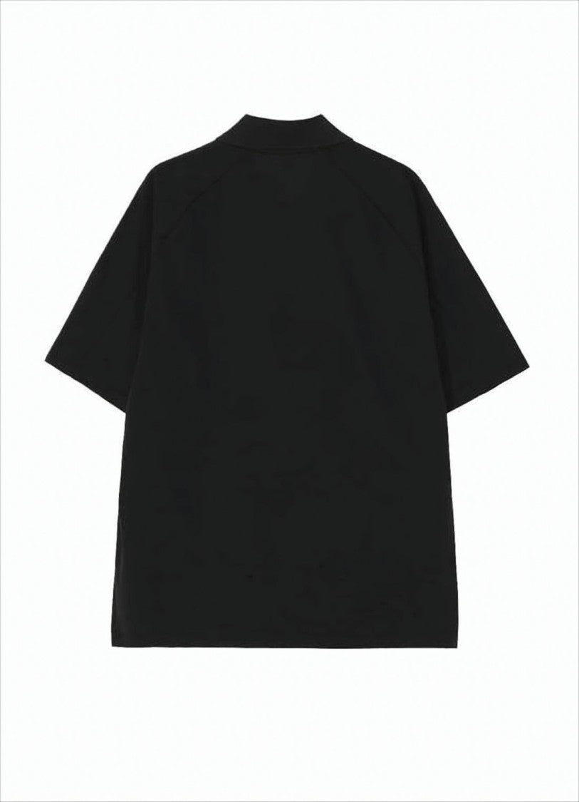 Y-3 Black Polo T-Shirt With Classic Collar
