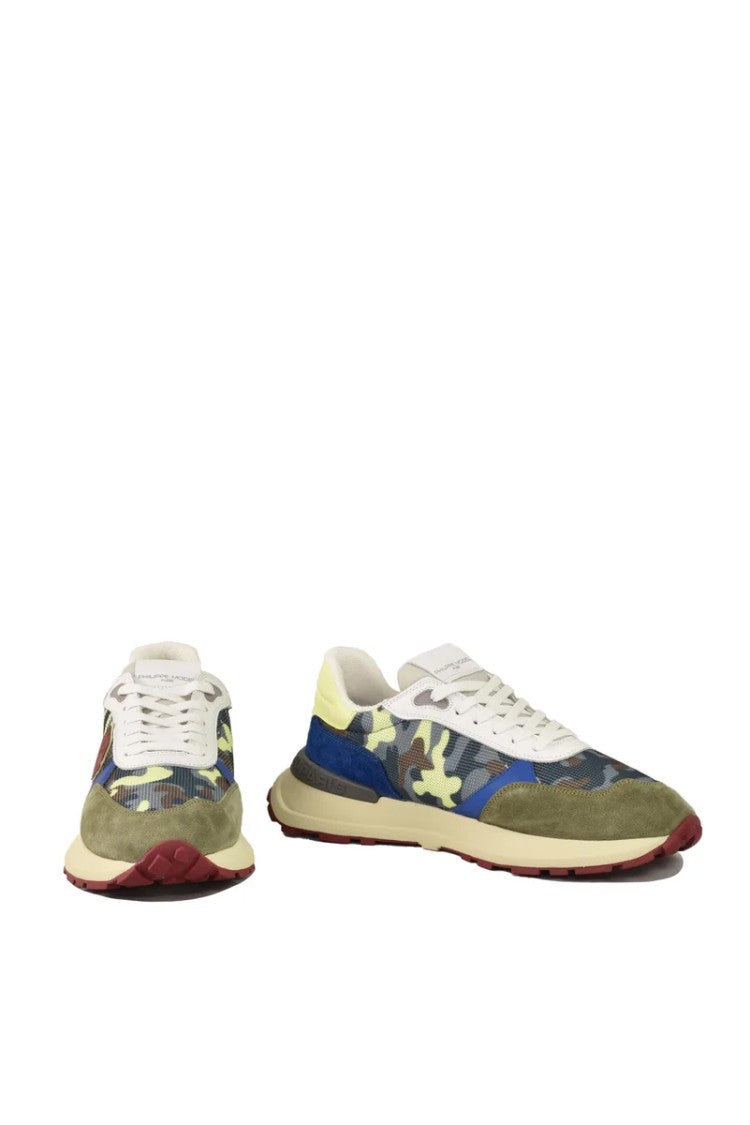 Philippe Model Leather Sneakers - Blue/Yellow