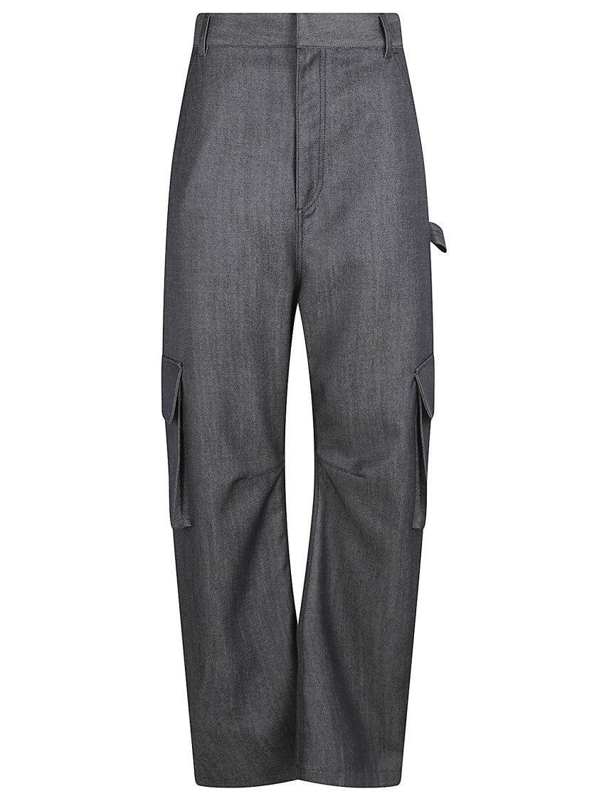 Balenciaga Mid-Rise Cargo Trousers With Practical Pockets And Structured Silhouette