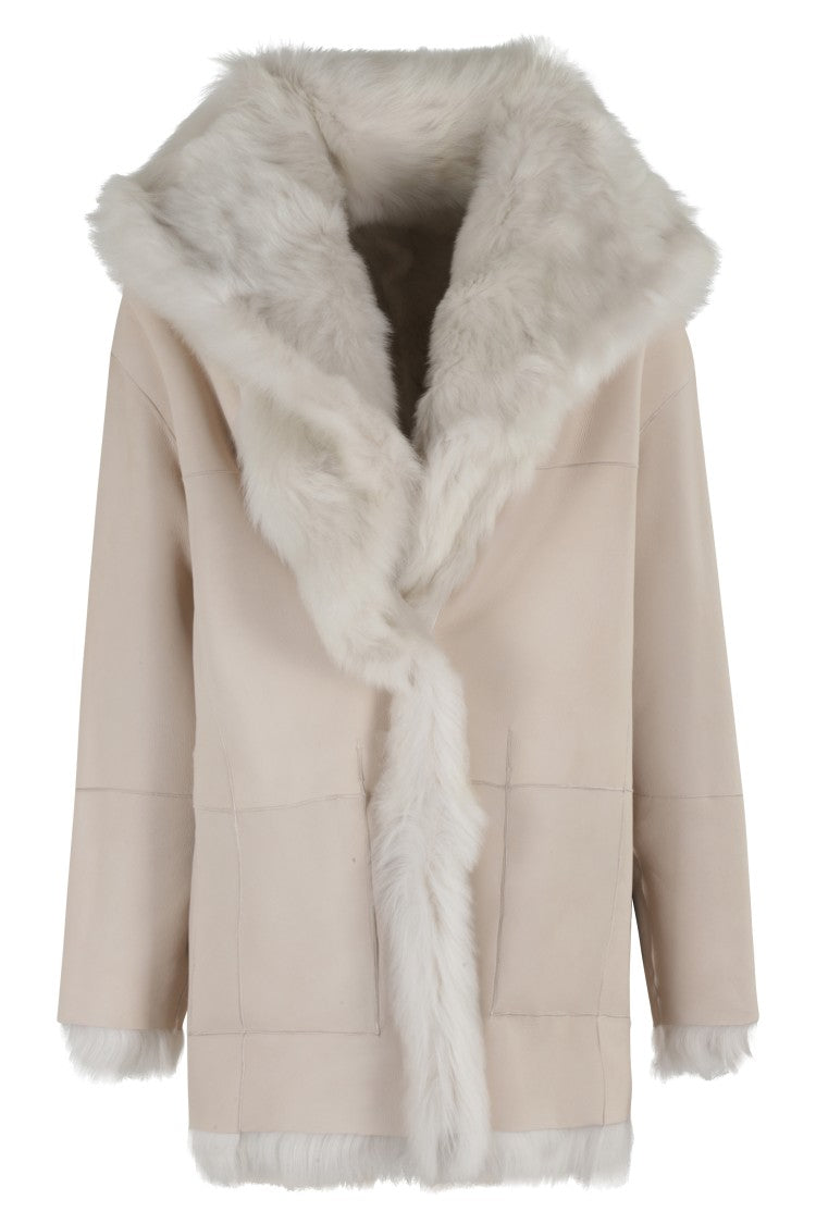Blancha Toscana Shearling Jacket With Wide Lapel