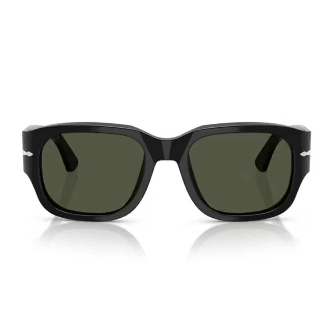 Persol Black Po3380s Bold Acetate Squared Sunglasses
