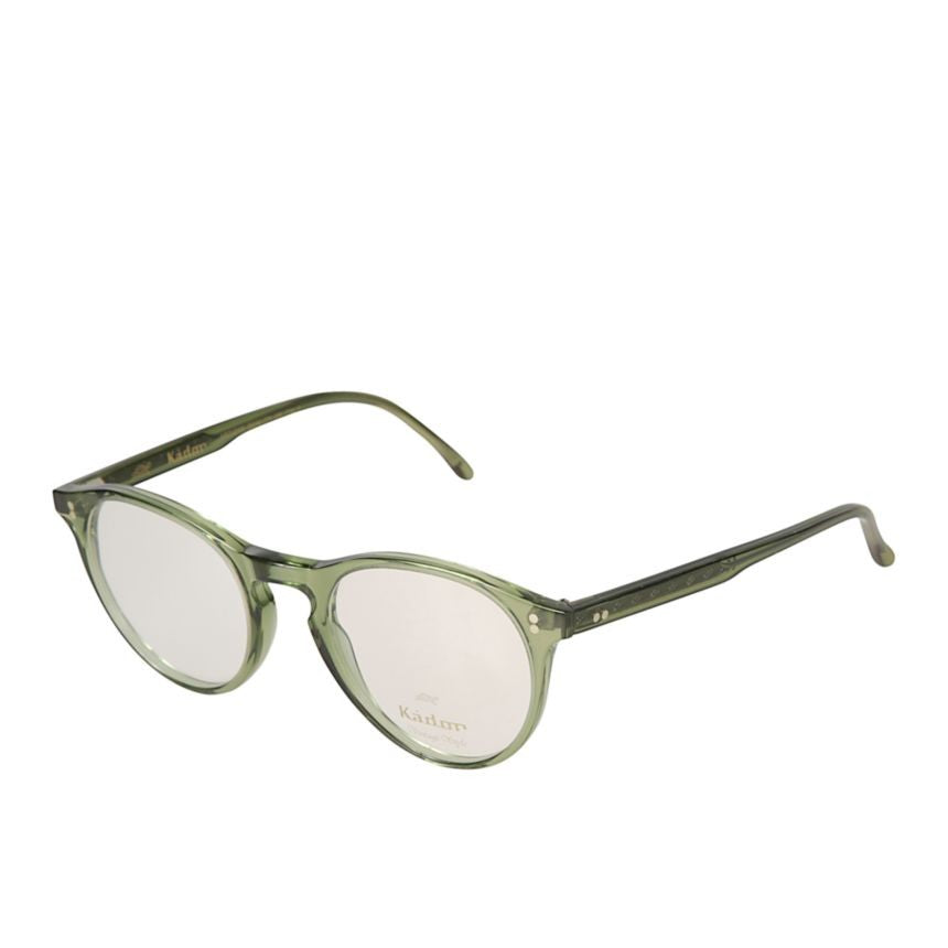 Kador Chyli Translucent Olive Green Rounded Eyeglasses With Glossy Finish