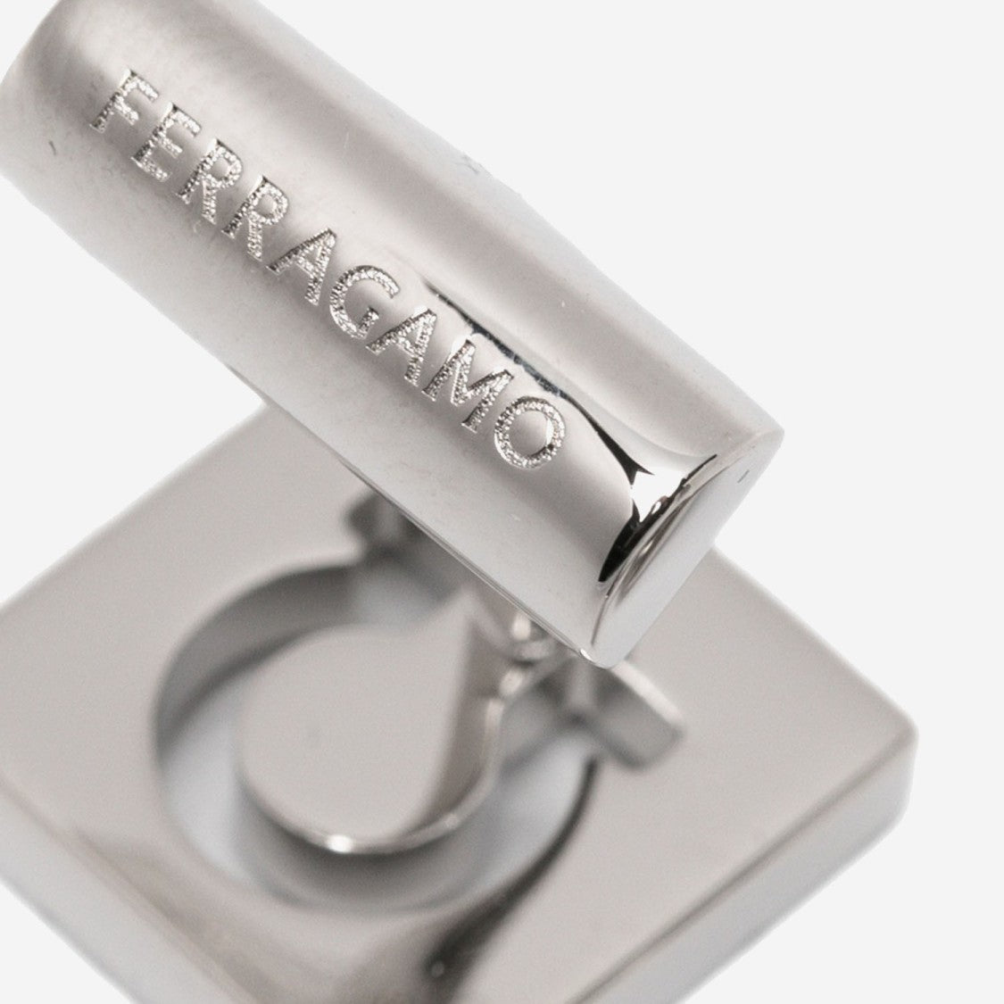Salvatore Ferragamo Square-Shaped Horseshoe Brass Cufflinks