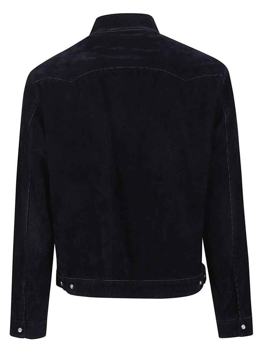 Dsquared2 Boxy Fit Black Cotton Velvet Jacket