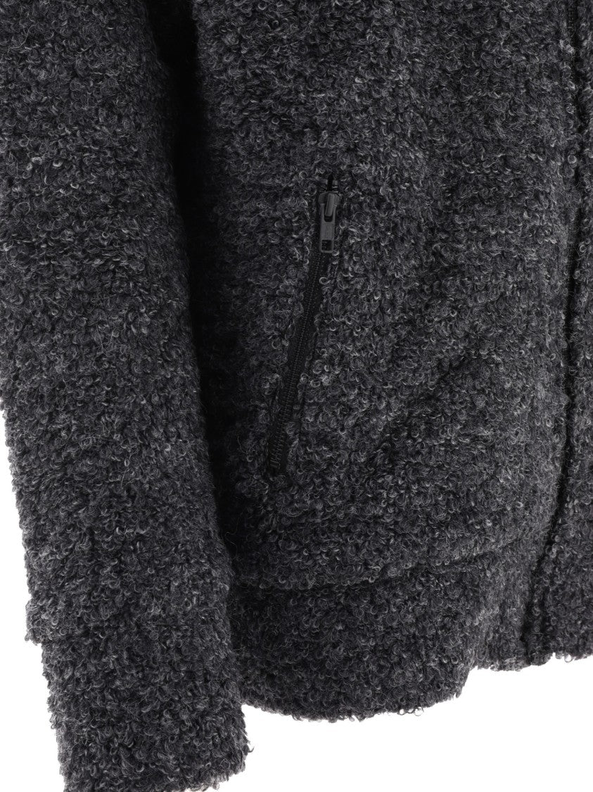 Junya Watanabe Textured Drawstring Zipped Hoodie