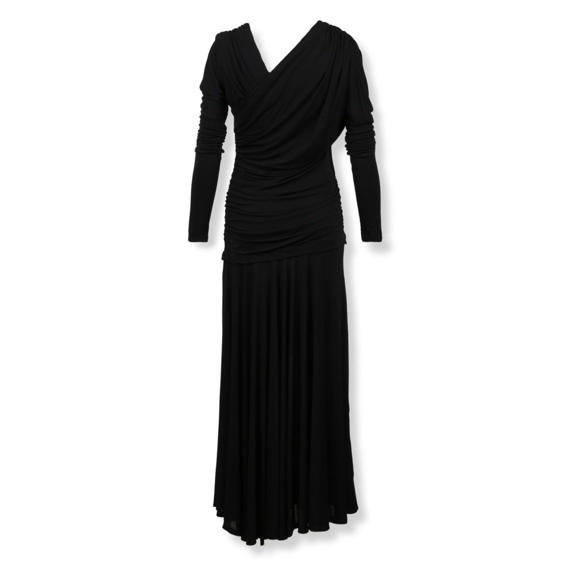 Ganni Draped V-Neck Maxi Dress
