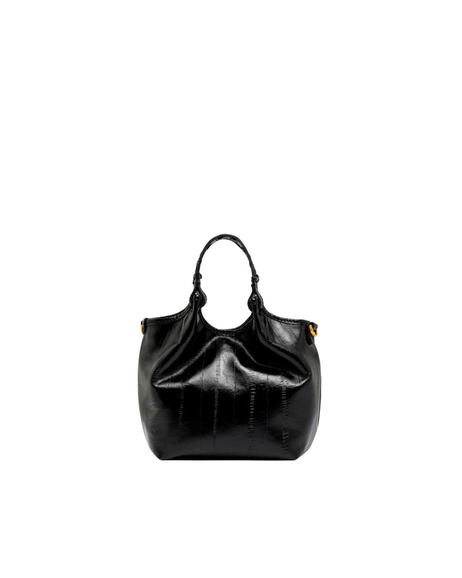 Gianni Chiarini Black Dua Leather Crossbody Bag