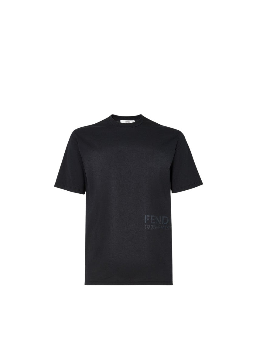 Fendi Black Logo Crewneck T-Shirt
